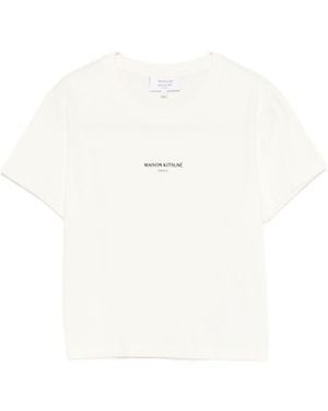 Maison Kitsuné Logo Cotton T-Shirt - White