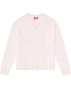 DIESEL Logo Wool Blend Jumper - Pink