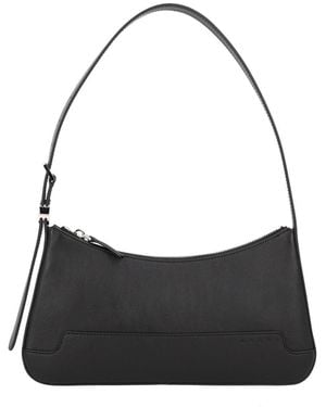Marni Leather Shoulder Bag Calf - Black