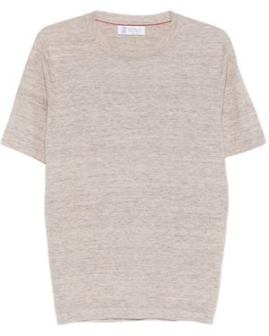 Brunello Cucinelli Linnenmix Trui - Wit