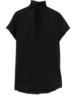 Lemaire Camiseta Con Lazo En El Cuello - Negro