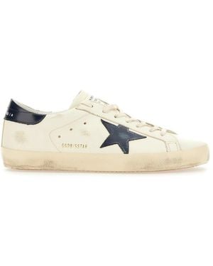 Golden Goose Leather Super-Star Classic Trainers - Natural