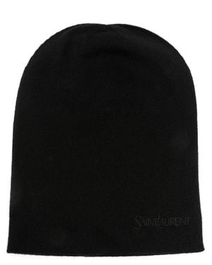 Saint Laurent Wool Beanie - Black