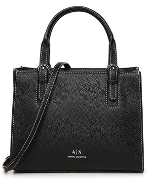 ARMANI EXCHANGE Double Griff Black Bag - Schwarz