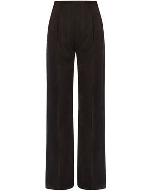 Alberta Ferretti High-Waisted Wool Trousers - Black