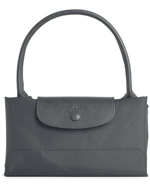 Longchamp Tasche mit 'L Le Pliage One'-Griff aus Tela-Anthrazit - Blau