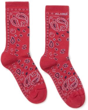 Alanui Bandana-Socken Rubin/Mehrfarbig - Rot