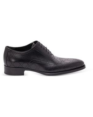 Gucci Leather Derby Shoes - White