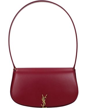 Saint Laurent Voltaire Shoulder Bag/Cherry Leather - Purple