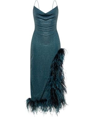 Oséree Lumiere Plumage Night Out Dress - Blue