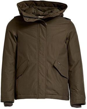 Woolrich Quilted Hooded Jacket - Green