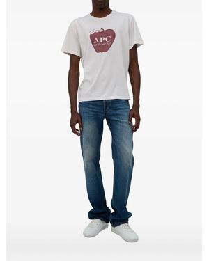 A.P.C. T-Shirt Mit Grafischem Print - Blau