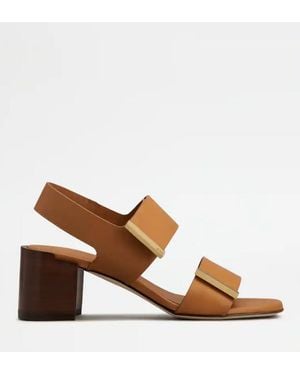 Tod's Leather Sandals - Brown
