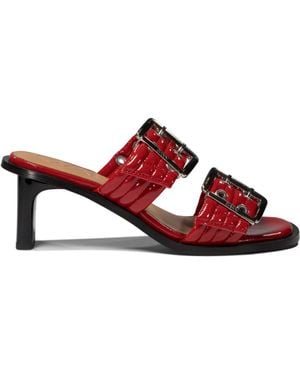 Ganni "Fibbia" Muli - Rosso