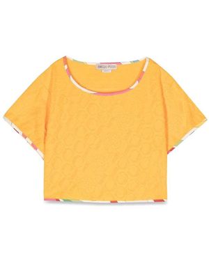 PUCCI Bijgesneden T -shirt - Geel