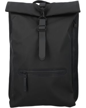 Rains Rolltop Backpack - Black