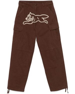 ICECREAM Running Dog Cargo Trousers - Brown