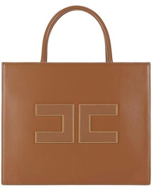 Elisabetta Franchi Borsa Tote Grande Marrone - Brown