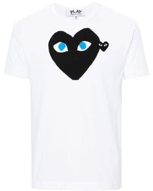 Comme des Garçons Camiseta de algodón con logo de Comme Des Garçons - Blanco