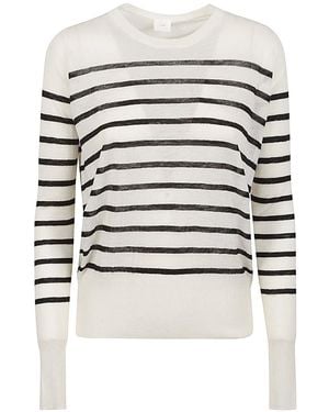 C.t. Plage Wool Striped Sweater - White