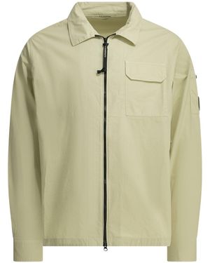 C.P. Company Organic Gabardine Overshirt Jacket - Green