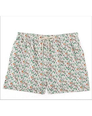 MC2 Saint Barth Printed Swim Shorts - White
