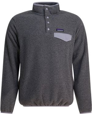 Patagonia Sweat-shirt demi-zippé "Lightweight Synchilla Snap T Fleece" - Gris