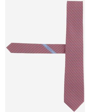 Ferragamo Seidenkrawatte mit gemustertem Design - Lila