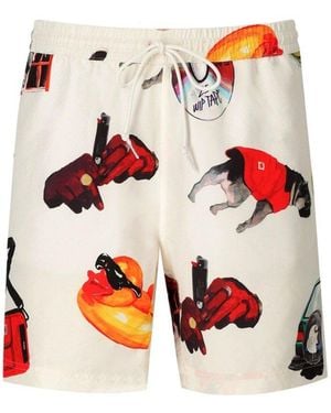 Carhartt Slater Jacob Rochester Wax Swim Trunks - White