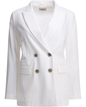Herno Double-breasted Blazer Jackets And Coats White