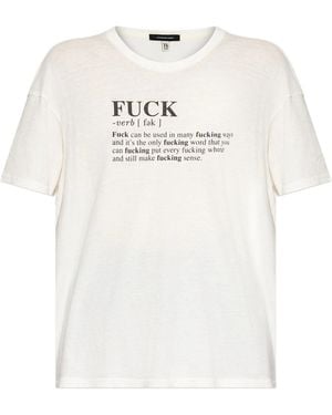 R13 Fuck Relaxed T - White