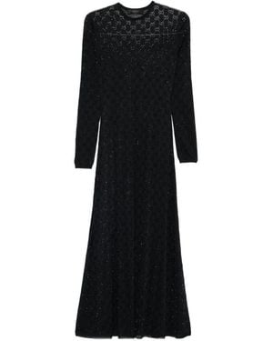 Gucci Gg Long Dress - Black