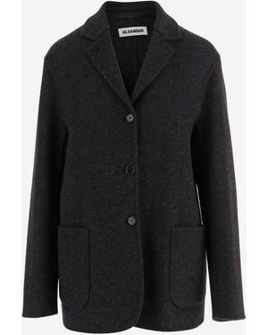 Jil Sander Abrigo de lana - Negro