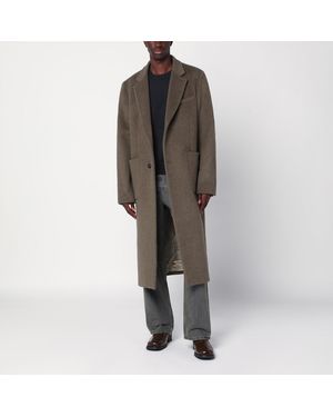 Our Legacy Moss-Coloured Wool Blend Coat - Brown