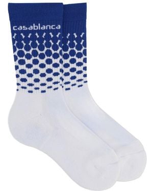 CASABLANCA Socks With Logo - Blue