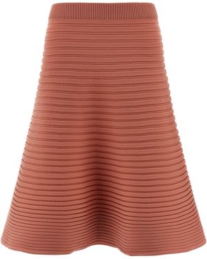 Pleats Please Issey Miyake 'Bounce Knit' Rock - Rot