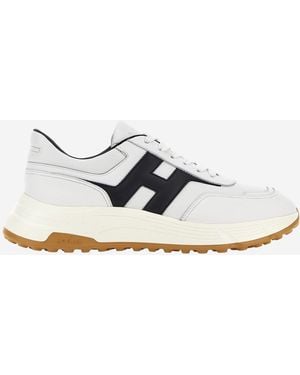 Hogan Zapatillas Hyperlight de piel - Gris