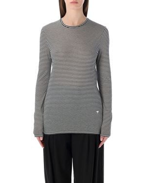 Tom Ford Striped Long-sleeve Viscose Top - Grey