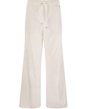 Herno Resort -Baumwollhose mit Kordelkordel - Weiß