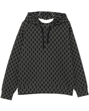 Emporio Armani Kapuzenpullover aus bedruckter Baumwolle von - Schwarz