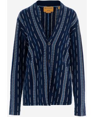 Guest In Residence Cardigan Baja überall aus Kaschmir - Blau