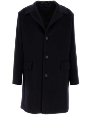 Prada Midnight Wool Blend Coat - Black