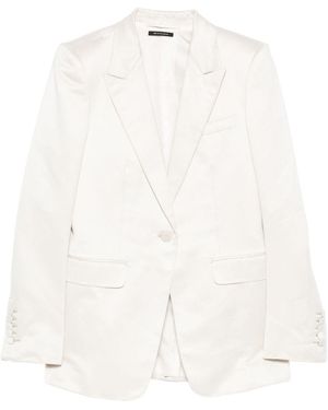 Tom Ford Single-Breasted Blazer Jacket - White
