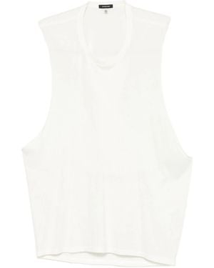 R13 Twisted Back Sleeveless T - White