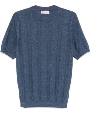 Brunello Cucinelli Linnenmix Trui - Blauw