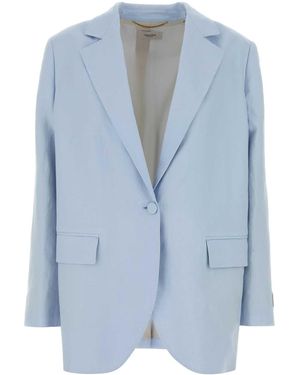 Agnona Single Breasted Jacket - Blue