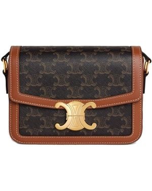 Celine Bolsa Triomphe de Teen - Negro