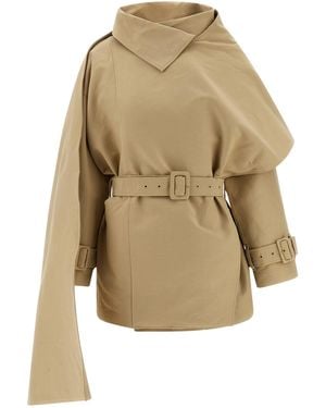 Entire studios Mantel "Mini Scarfcoat" von - Natur