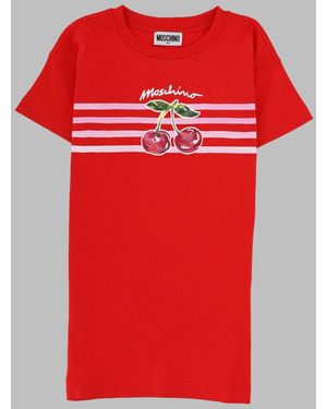 Moschino Vestito Maniche Corte - Red