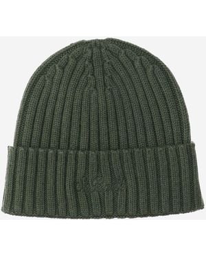 MC2 Saint Barth Wool Blend Beanie With Logo - Green